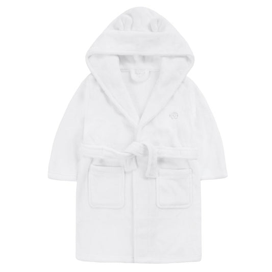 Personalised Childs Unisex White Hooded Dressing Gown