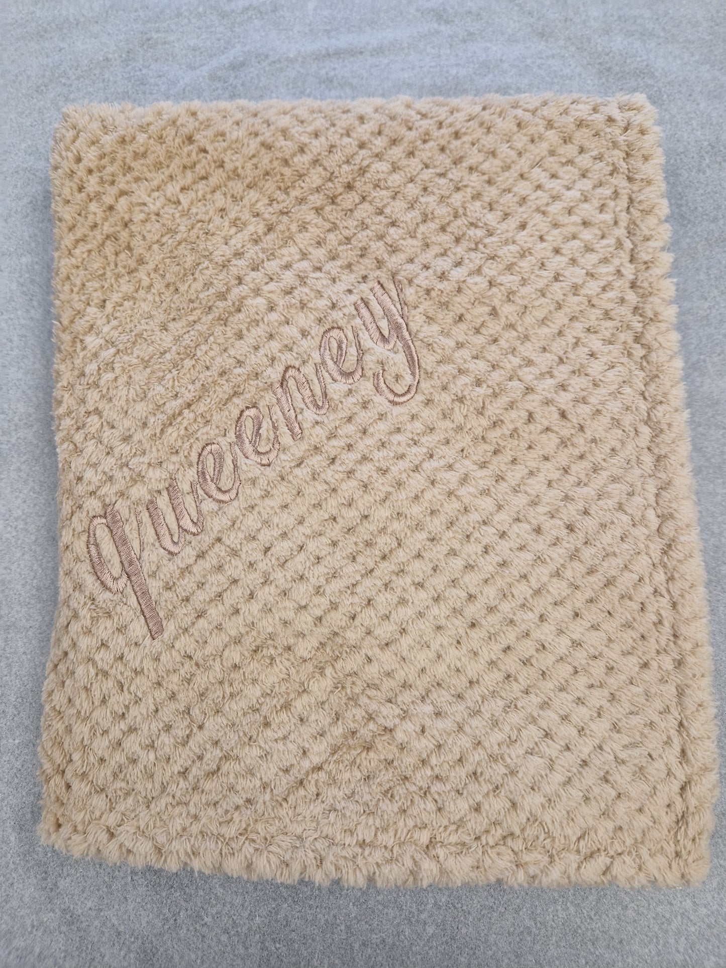 Personalised Waffle Beige Baby Wrap/Blanket