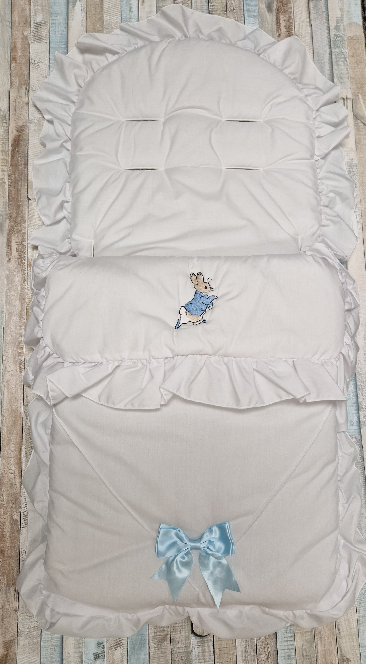 Baby Boy Blue Rabbit Universal Pushchair Footmuff/Cosytoes