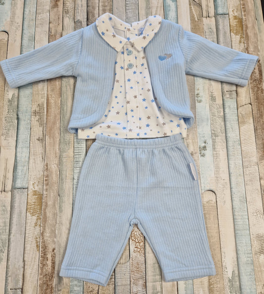 Baby Boys Stars And Hearts 3 Piece Set