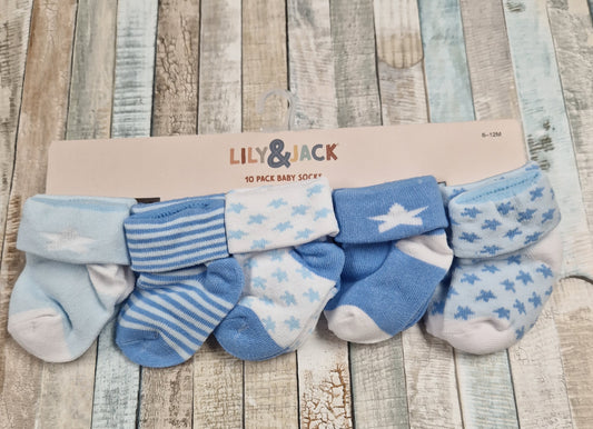 Baby Boys Pack of 10 Pairs Of Socks