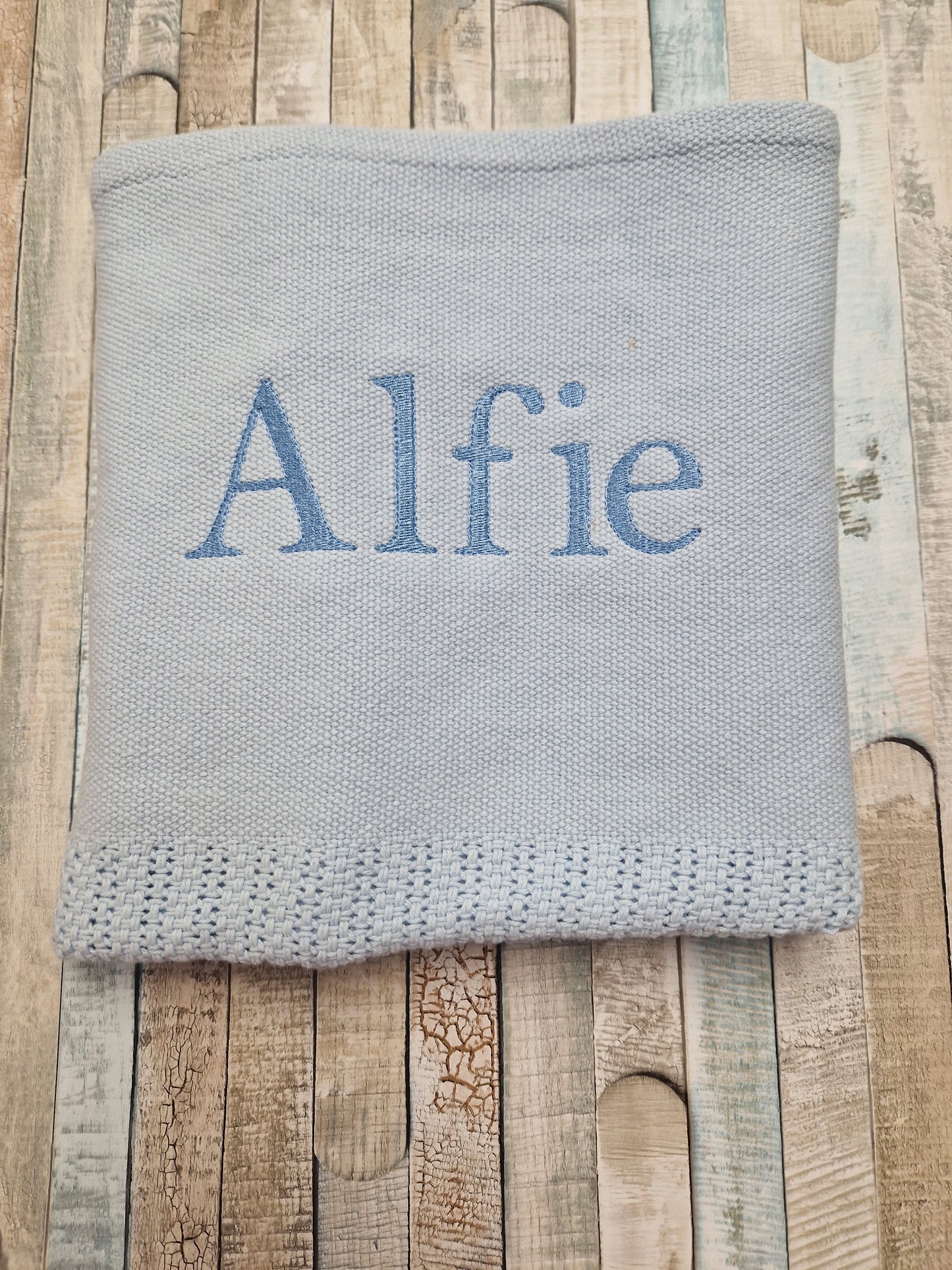 Personalised Baby Cellular Blanket