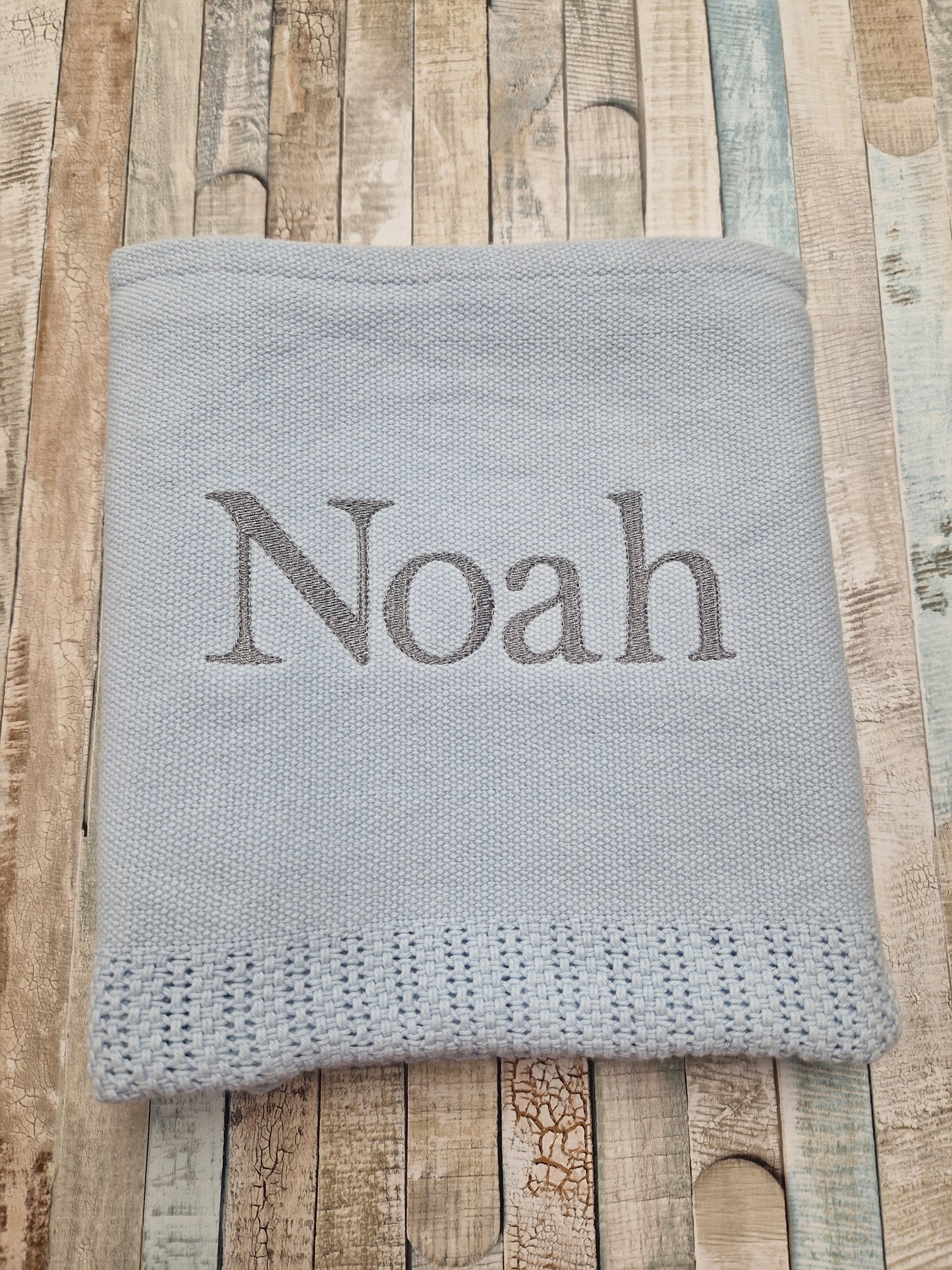 Personalised Baby Cellular Blanket