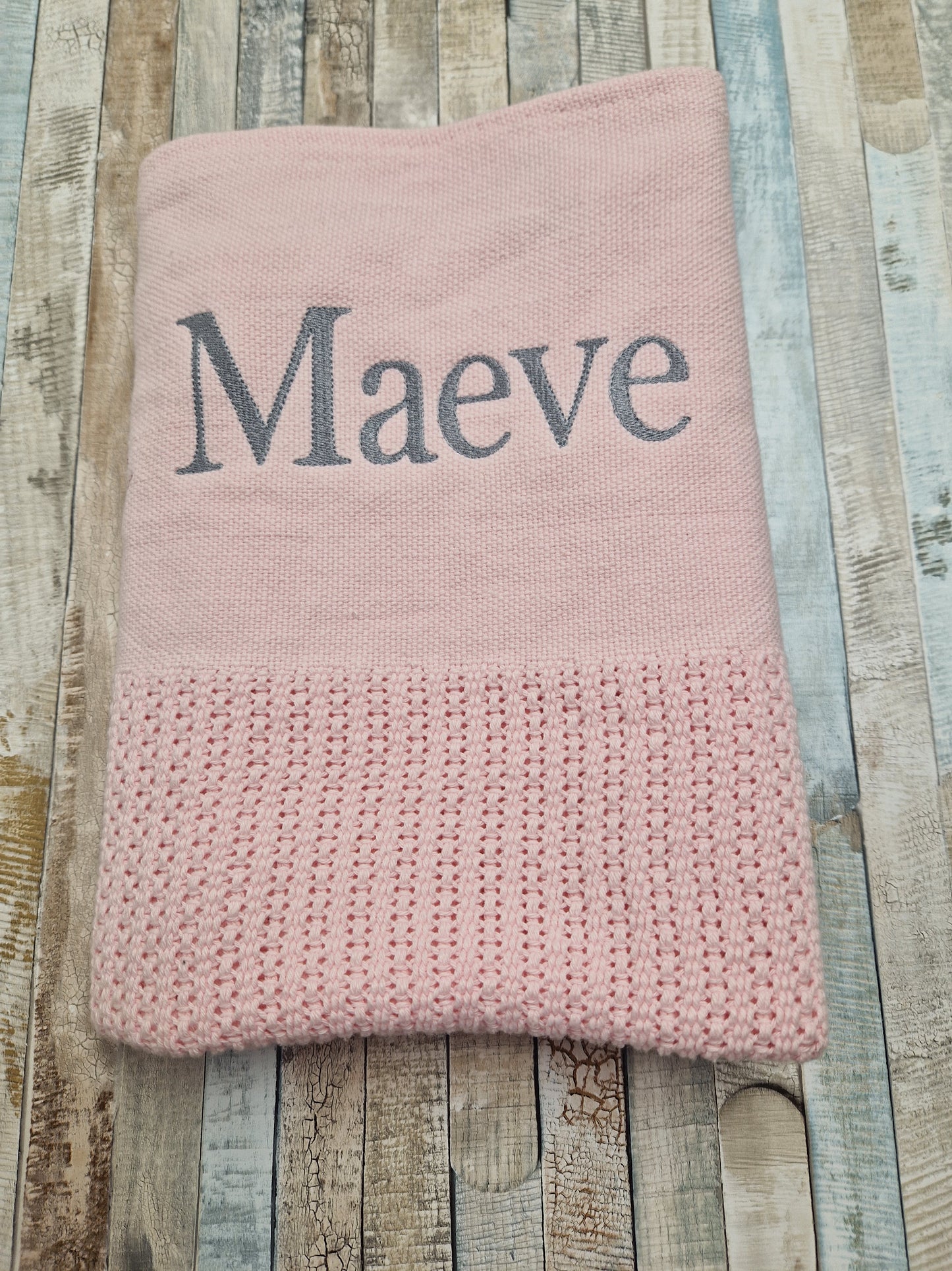 Personalised Baby Cellular Blanket