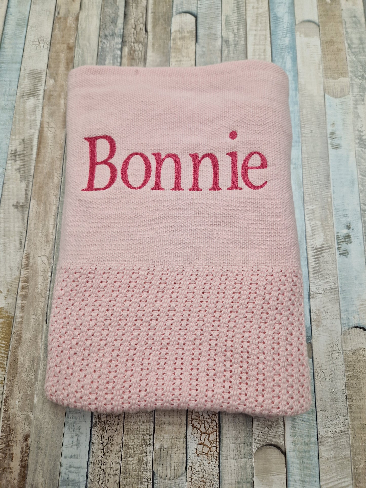 Personalised Baby Cellular Blanket