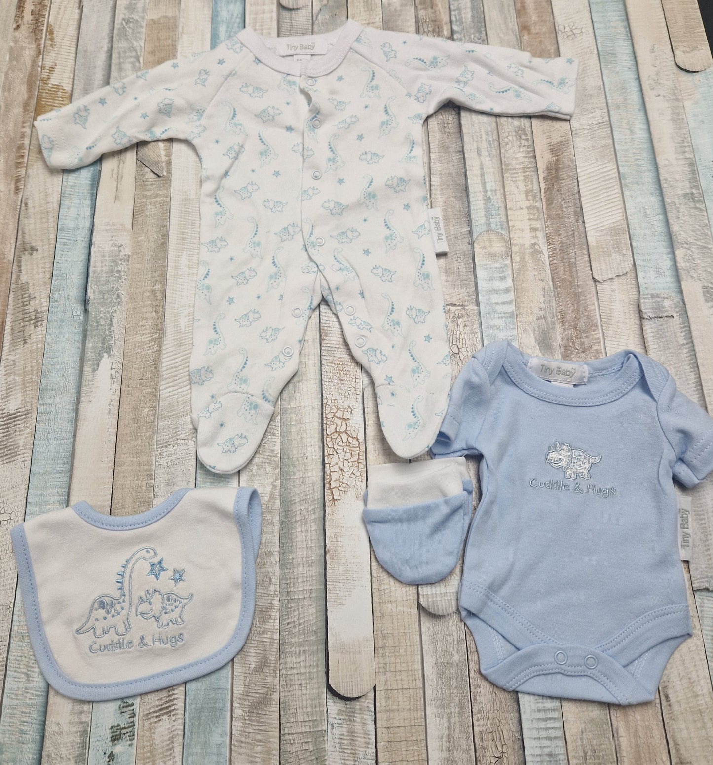 Premature Baby Boys 4 Piece Cuddles Set