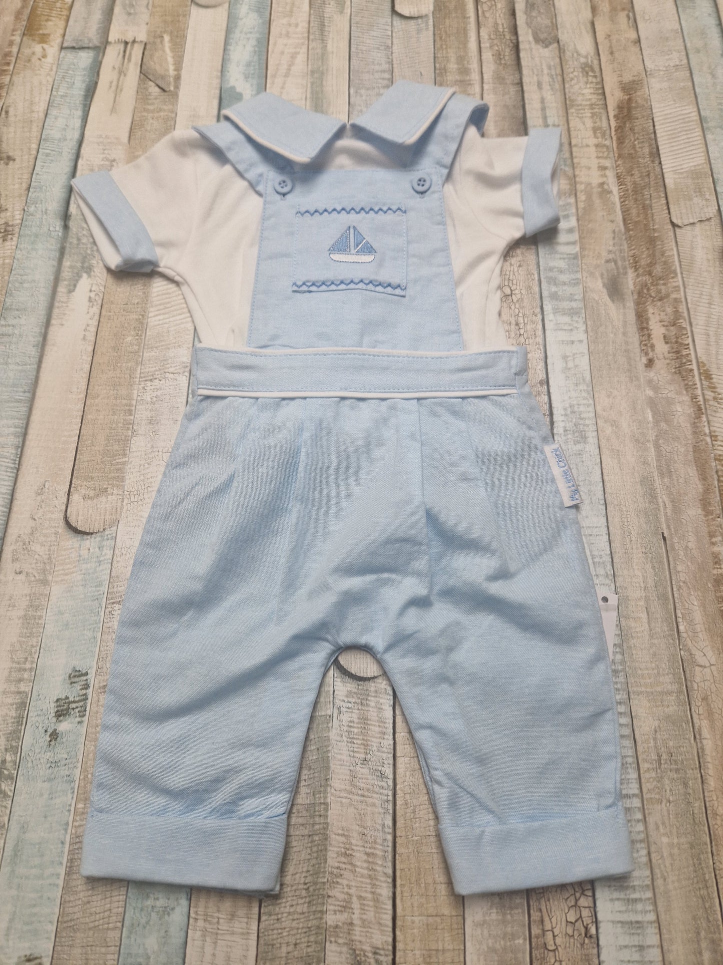 Baby Boys Sailor 2 Piece Dungaree set