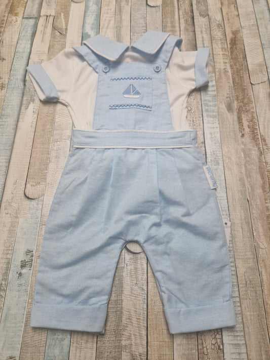 Baby Boys Sailor 2 Piece Dungaree set