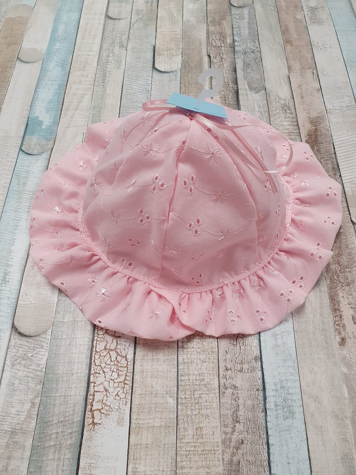 Baby Girls Waffle Trim Sun Hat