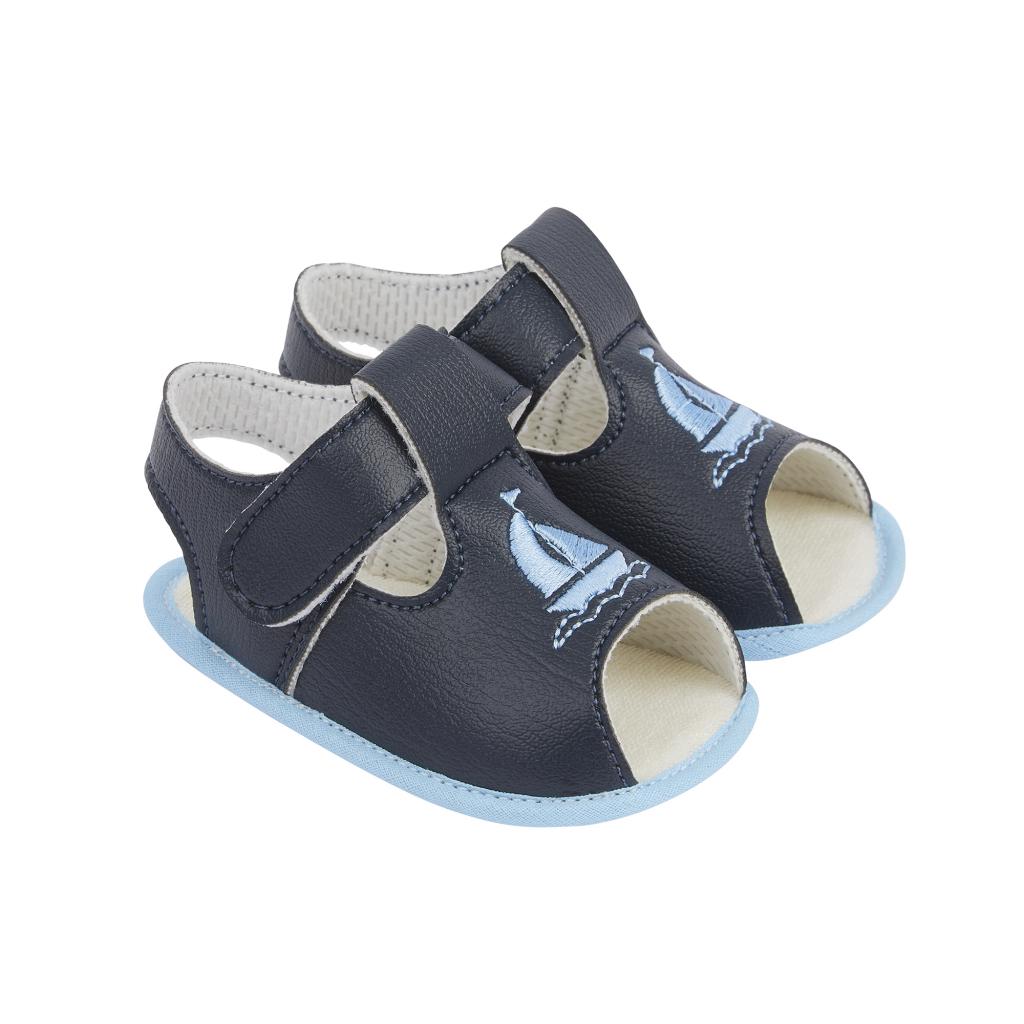 Baby Boys Navy Boat Bay Pod Soft Sandals