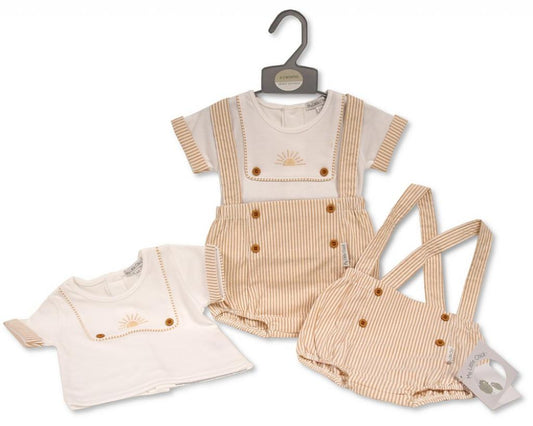 Baby Boys Sunrise Dungaree Romper Set