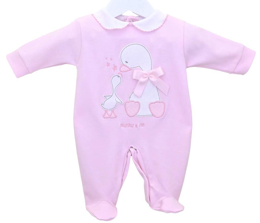 Baby Girls Pink Mummy And Me Babygro