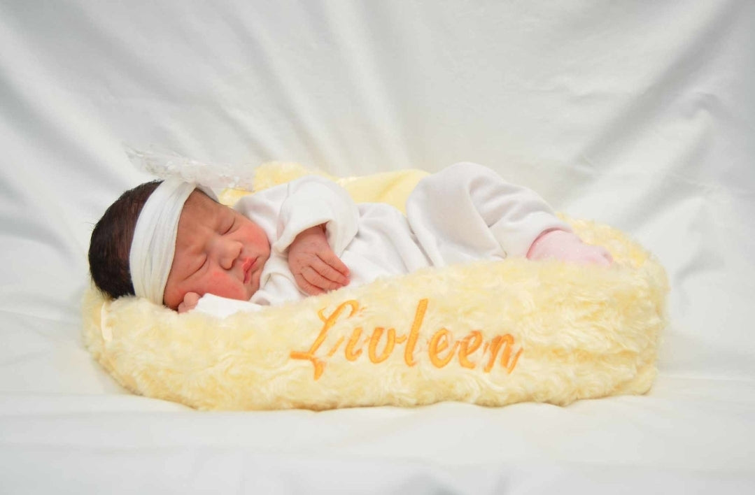 Personalised Lemon Soft Rose Baby Wrap/Blanket