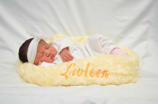 Personalised Lemon Soft Rose Baby Wrap/Blanket