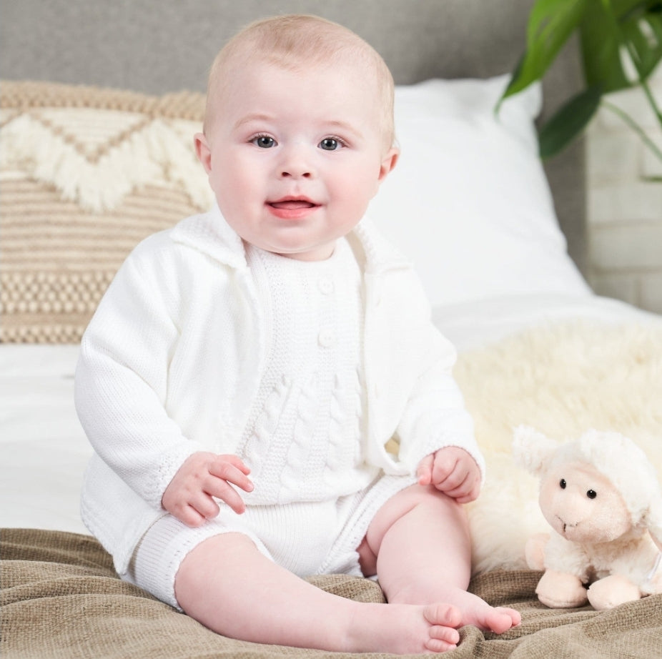 Infant shop white cardigan