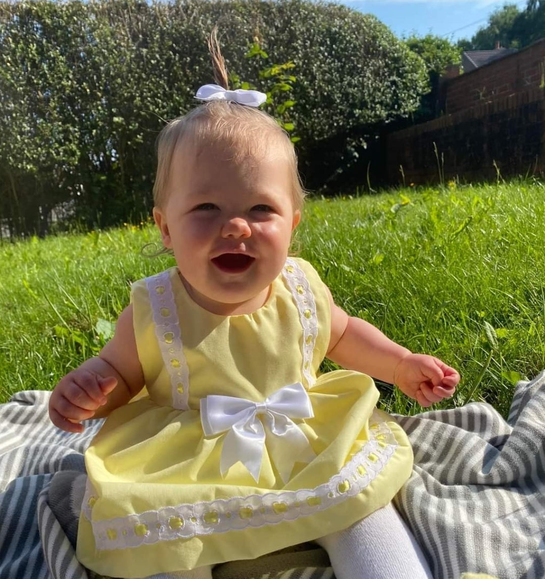 Baby Girls Lemon Sleeveless Dress & Pants