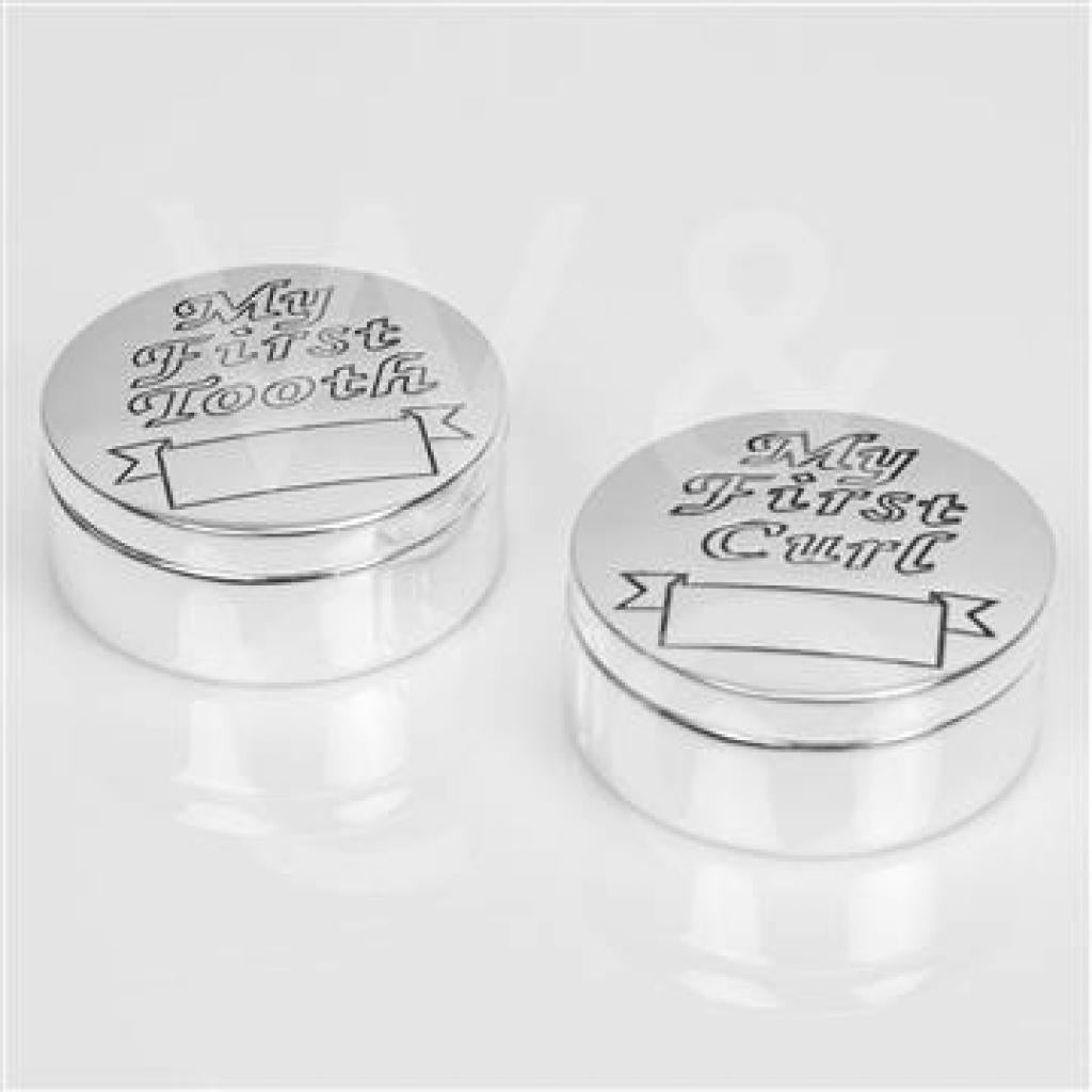 Silverplated Baby Tooth and Curl Set
