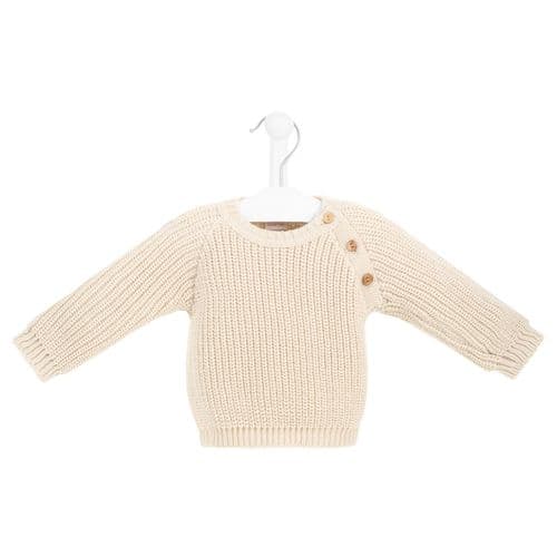 Unisex Baby Beige Chunky Knit Jumper