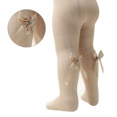 Nana's Special Buy Girls Beige Chevron Tights With Bow