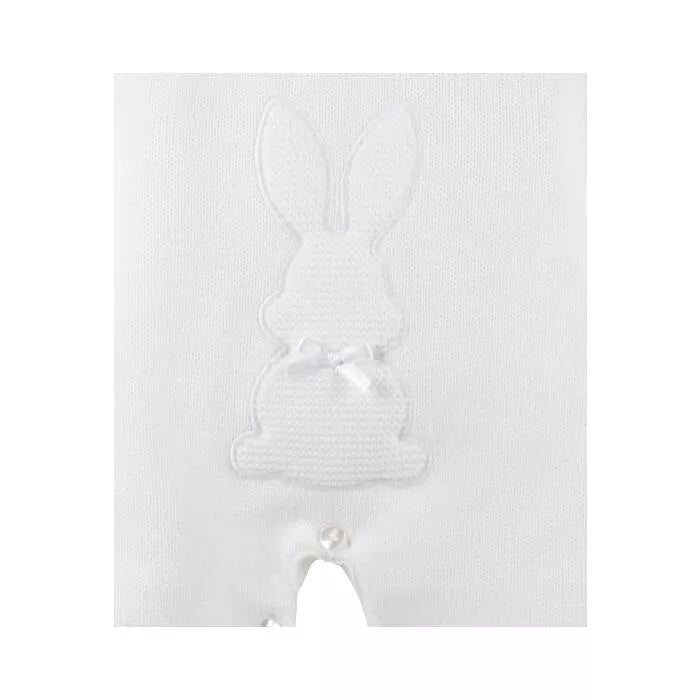 Unisex Baby White Knitted Bobtail Onesie