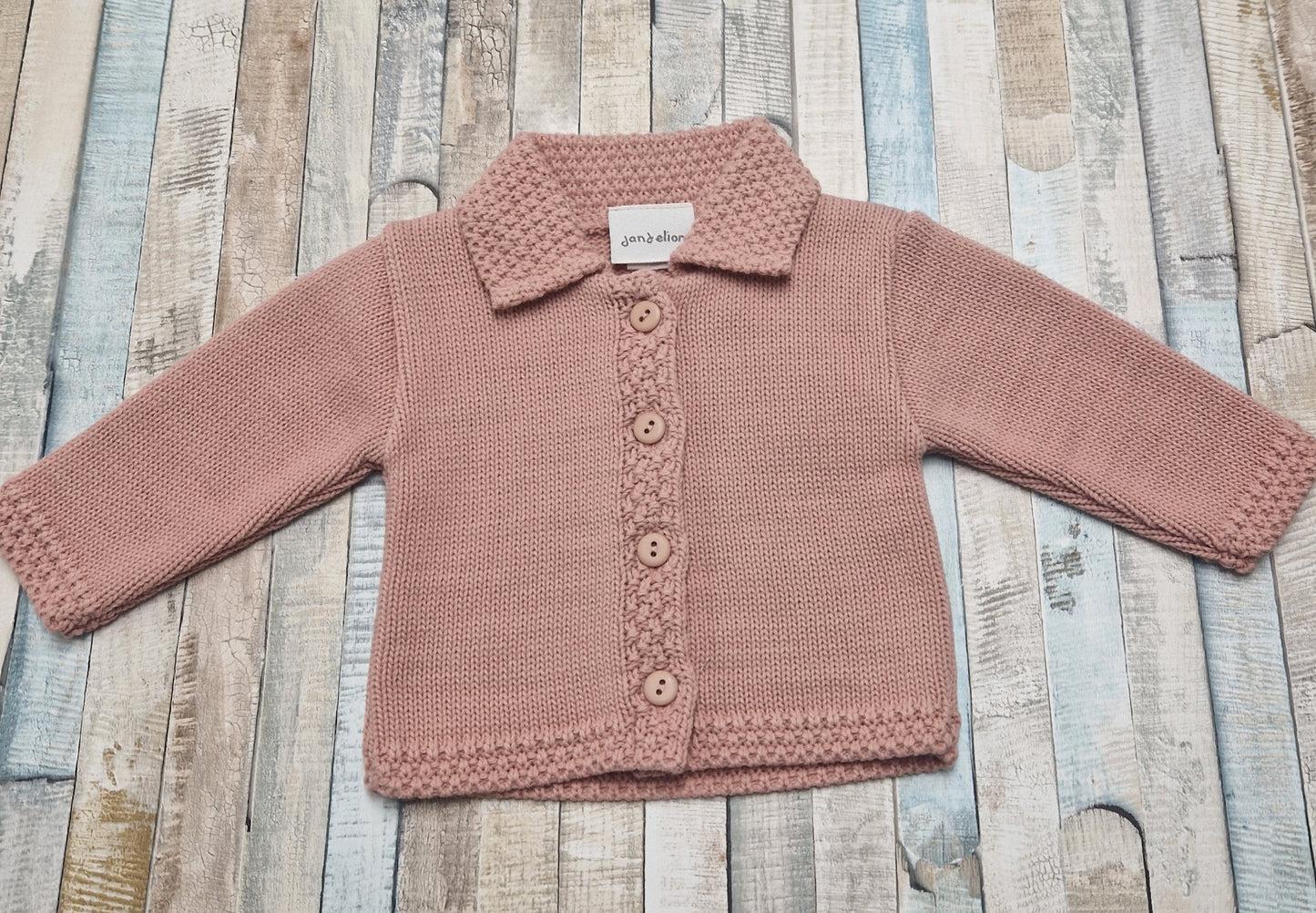 Nana's Special Buys Dusky Pink Cardigan With Collar
