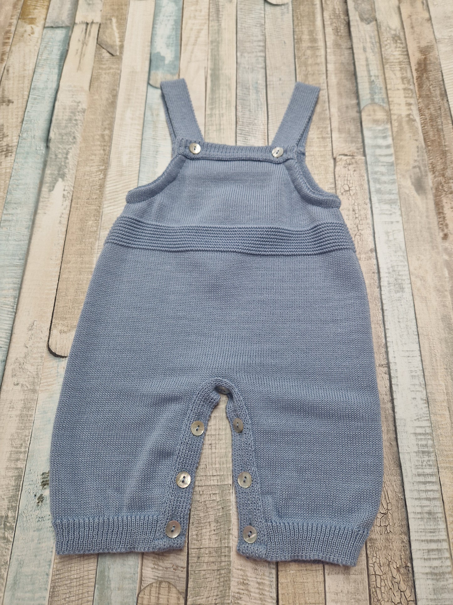 Nana's Special Buy Premature Baby Boys Dusky Blue Dungaree