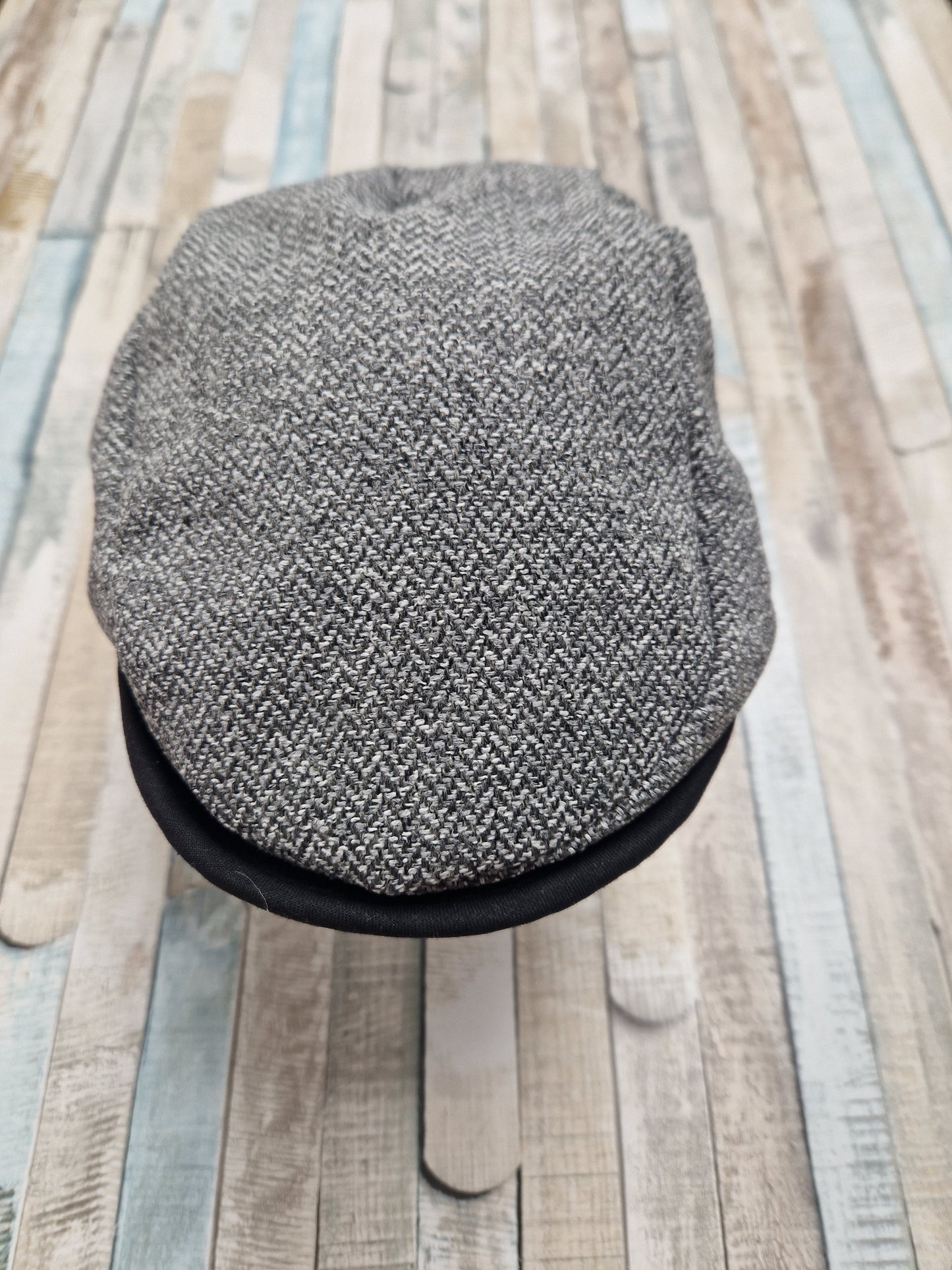 Baby Boys Tweed Grey Flat Cap
