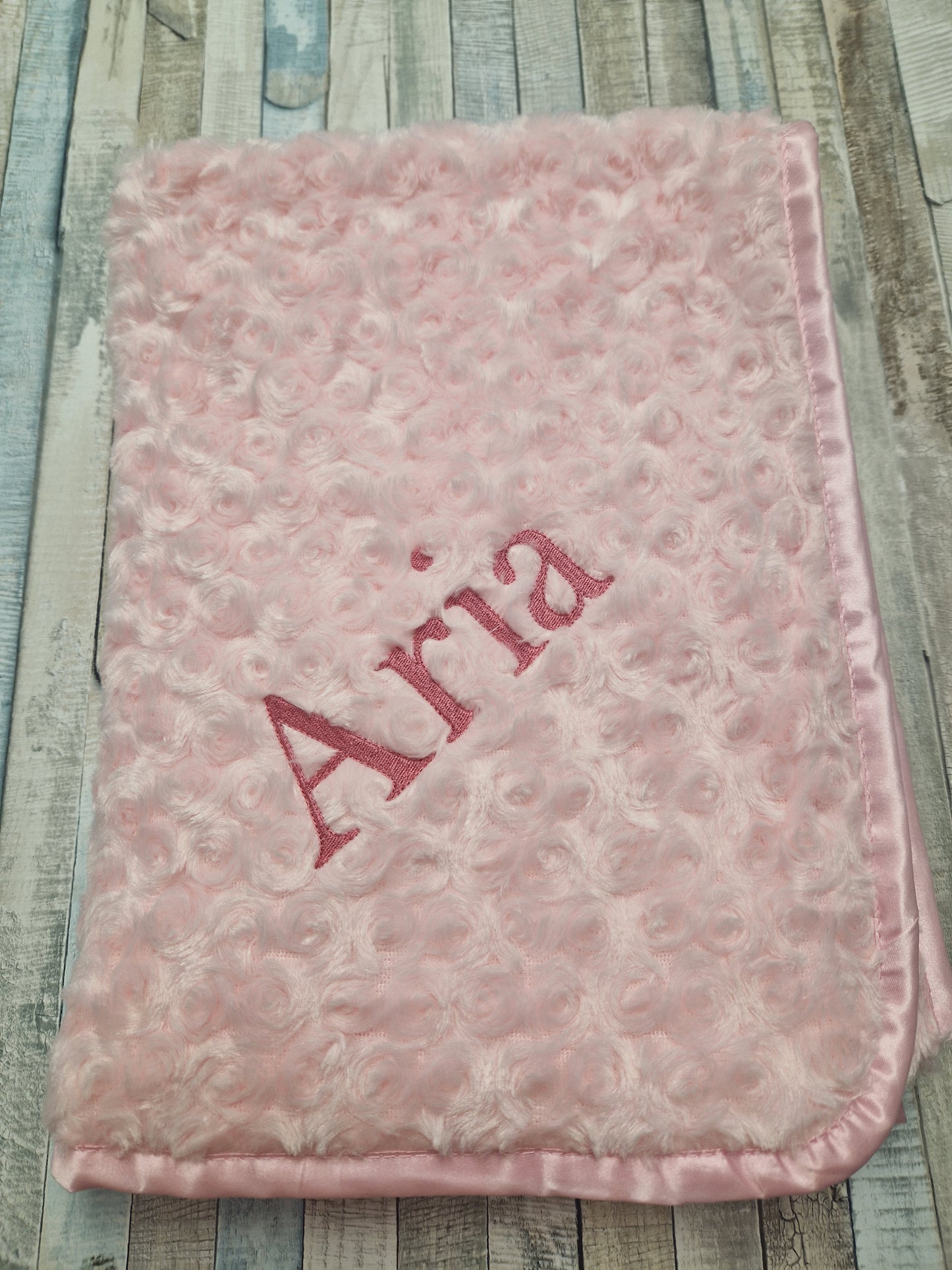 Personalised Soft Rose Baby Wrap /Blanket