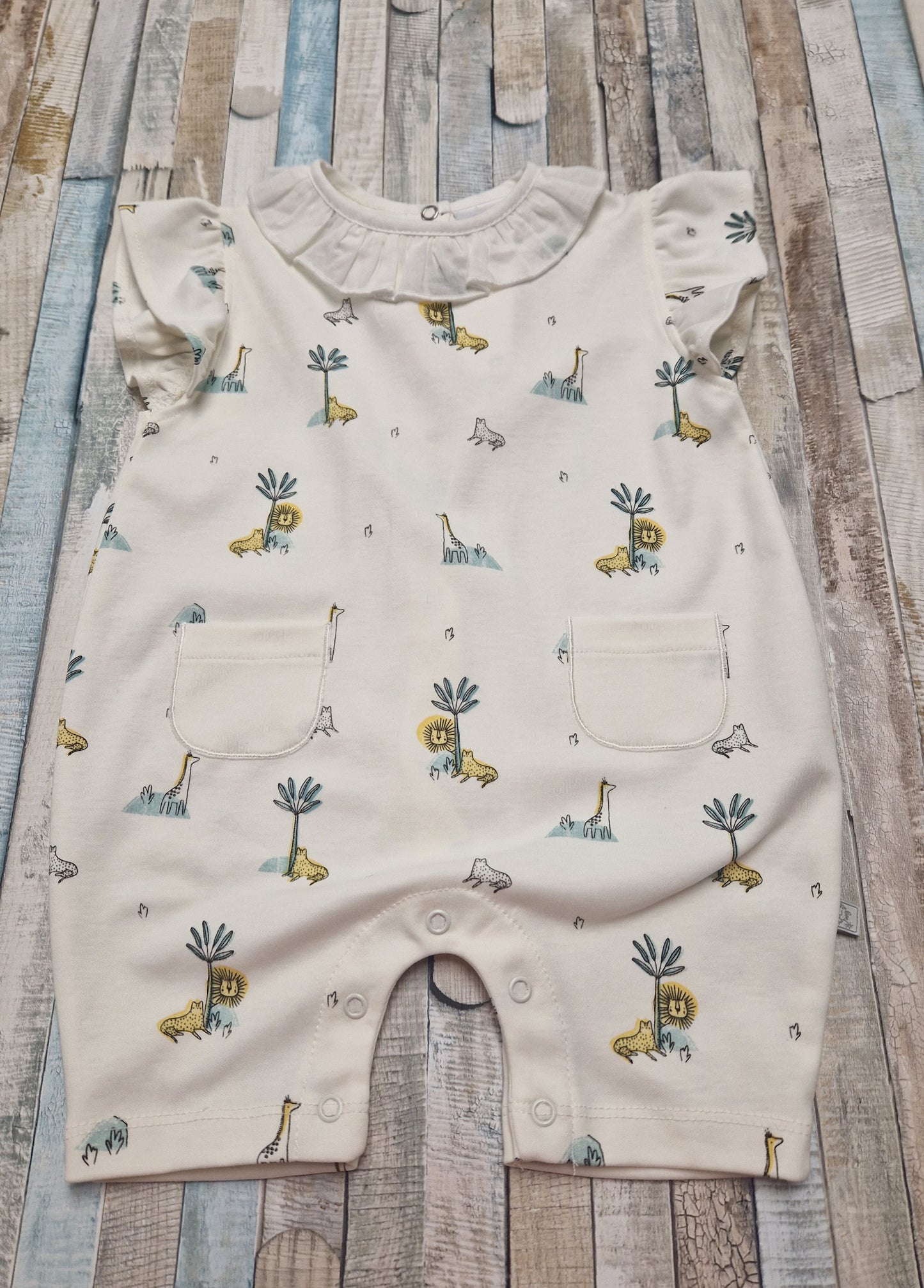 Nana B Special Buy Dandelion Safari Animal Romper
