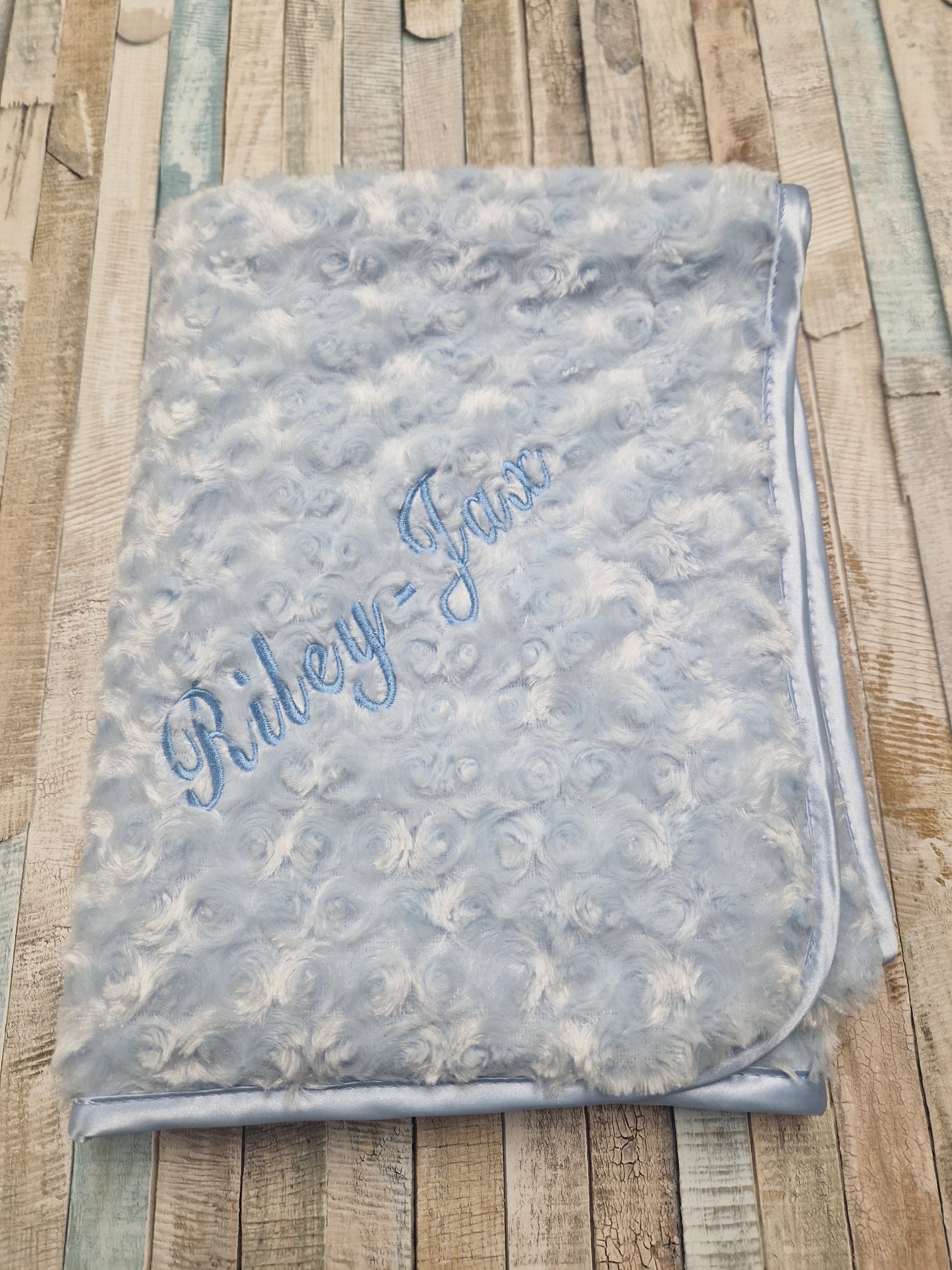 Personalised Soft Rose Baby Wrap /Blanket