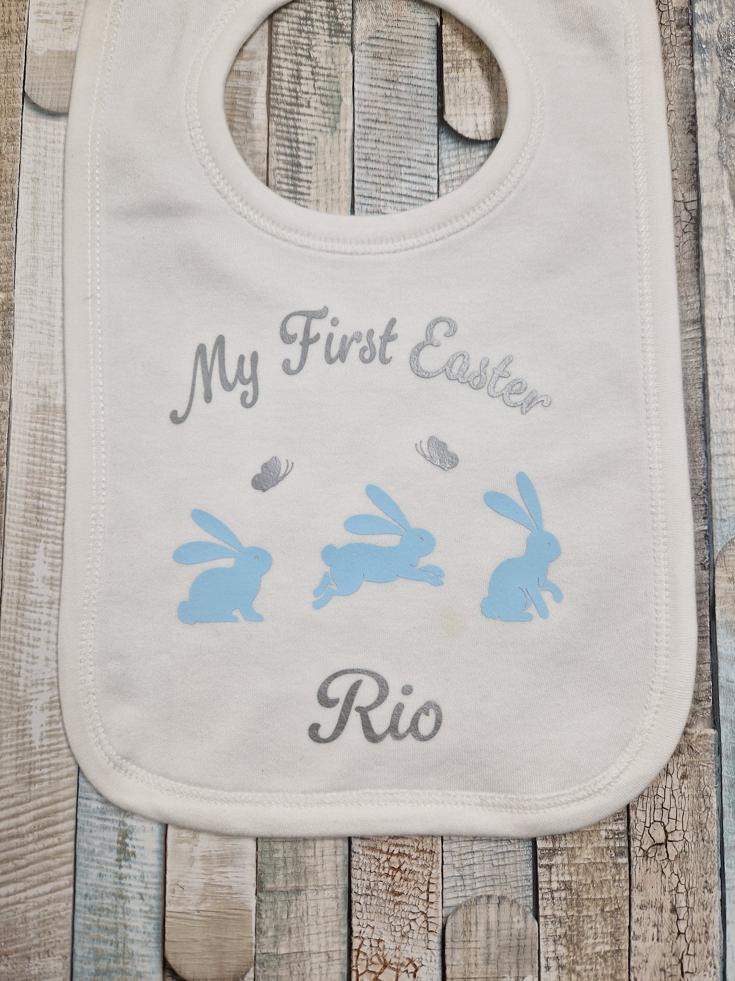 Baby Boys Personalised My First Easter Bunny Bib
