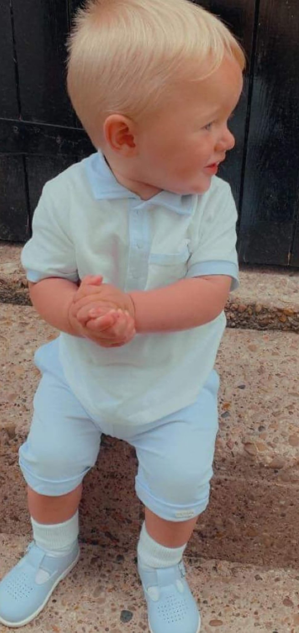 Baby Boys Blue & White Stripe Shorts - Nana B Baby & Childrenswear Boutique