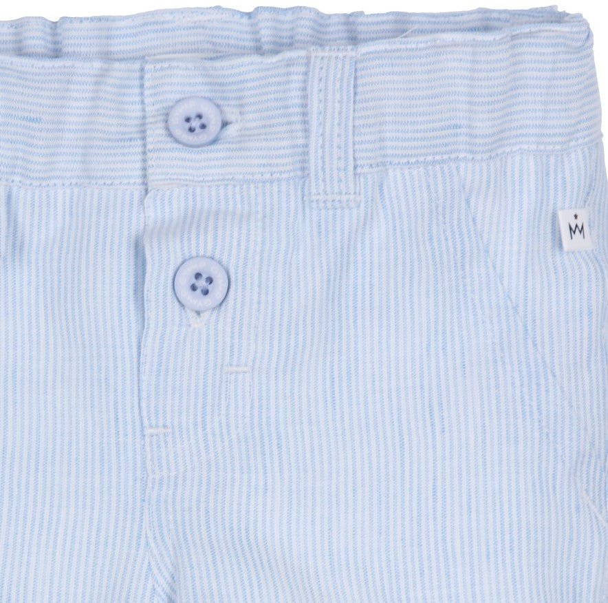 Baby Boys Blue & White Stripe Shorts - Nana B Baby & Childrenswear Boutique