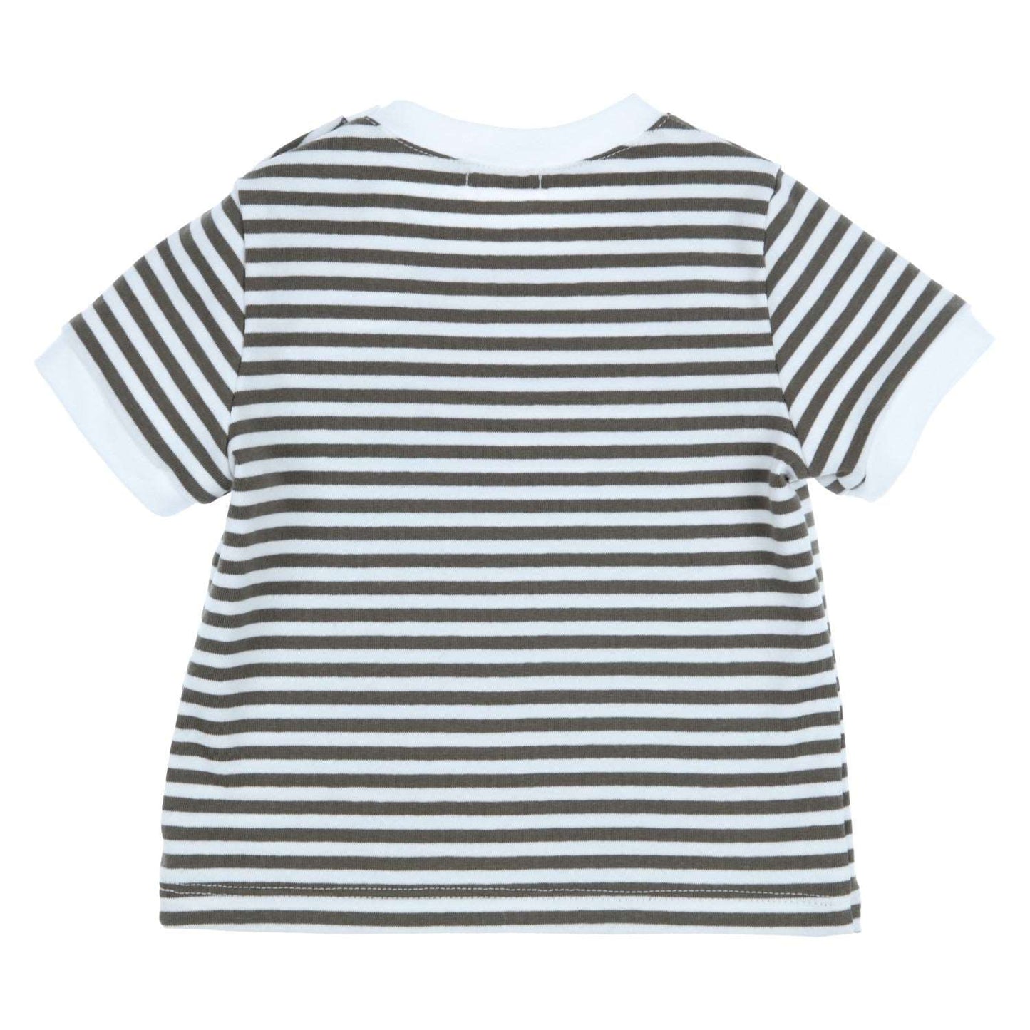 Baby Boys Khaki & White Happy T Shirt - Nana B Baby & Childrenswear Boutique