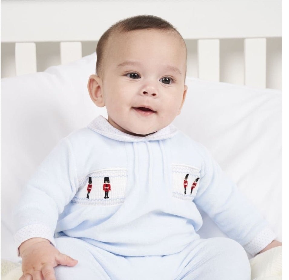 Baby Boys Velour Little Soldier Onesie - Nana B Baby & Childrenswear Boutique