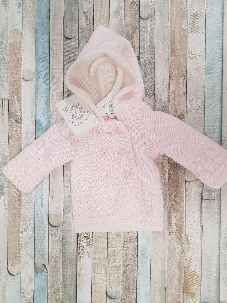 Baby Girls Pink Hooded Pram Coat
