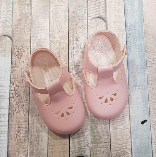 Baby Girls Pink Petal Patent Shoe