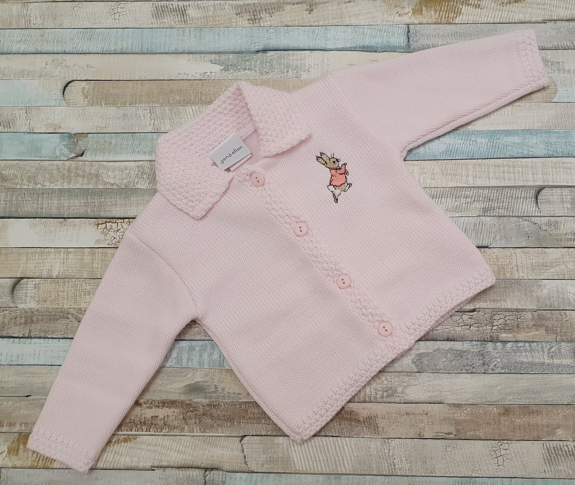 Baby Girls Pink Rabbit Cardigan