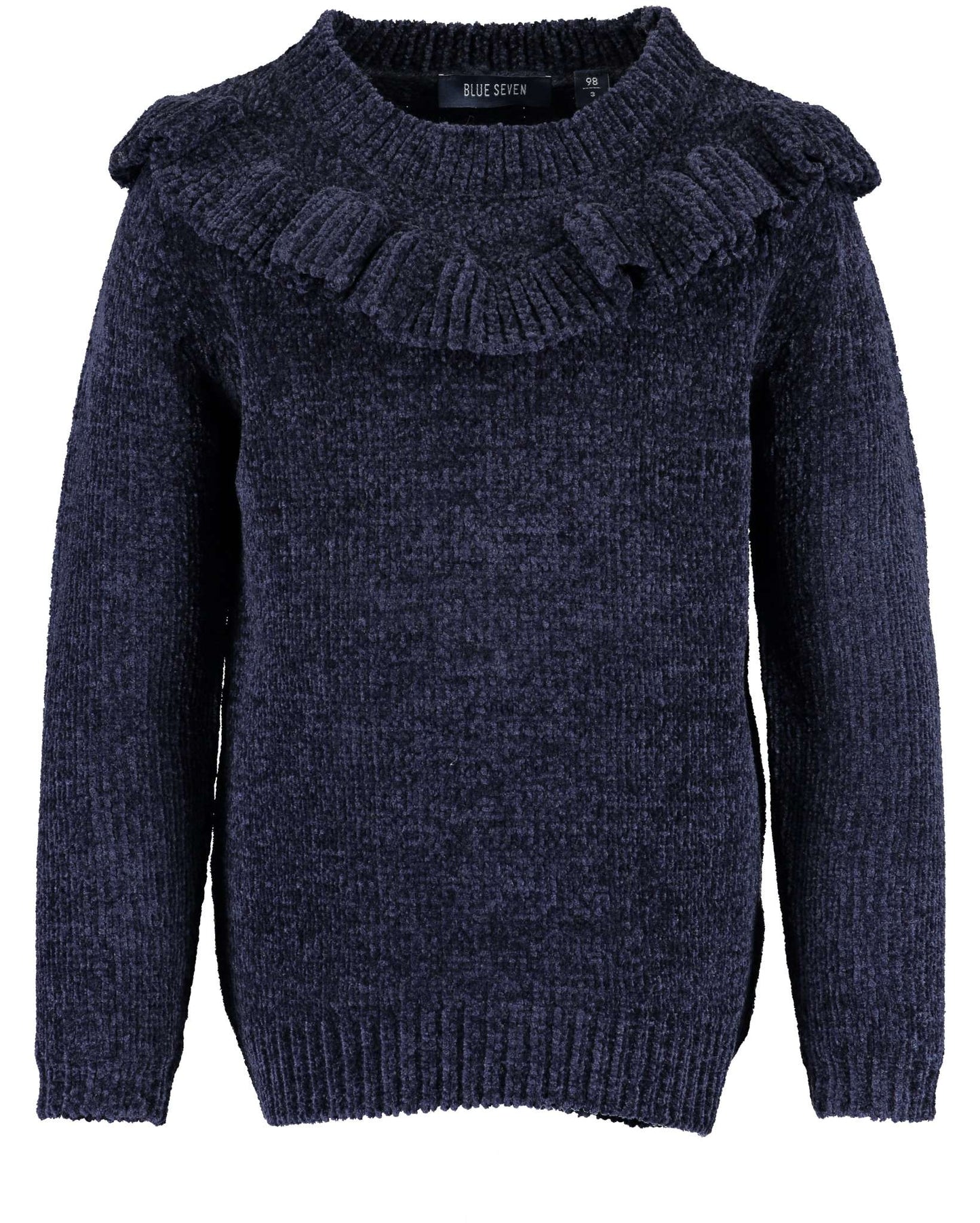 Girls Navy Chenille Jumper - Nana B Baby & Childrenswear Boutique