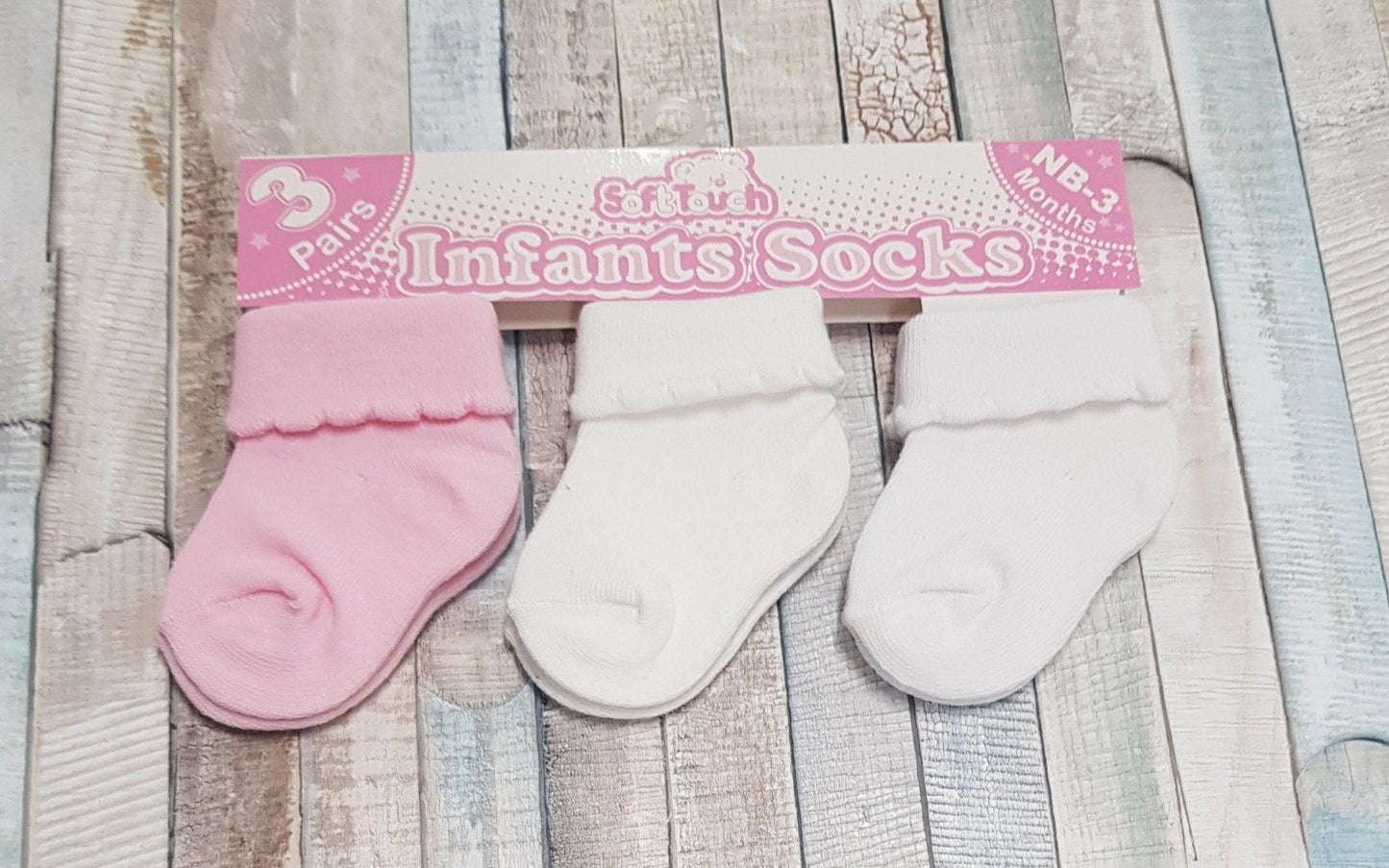 Pack Of 3 Baby Turn Down Socks - Nana B Baby & Childrenswear Boutique