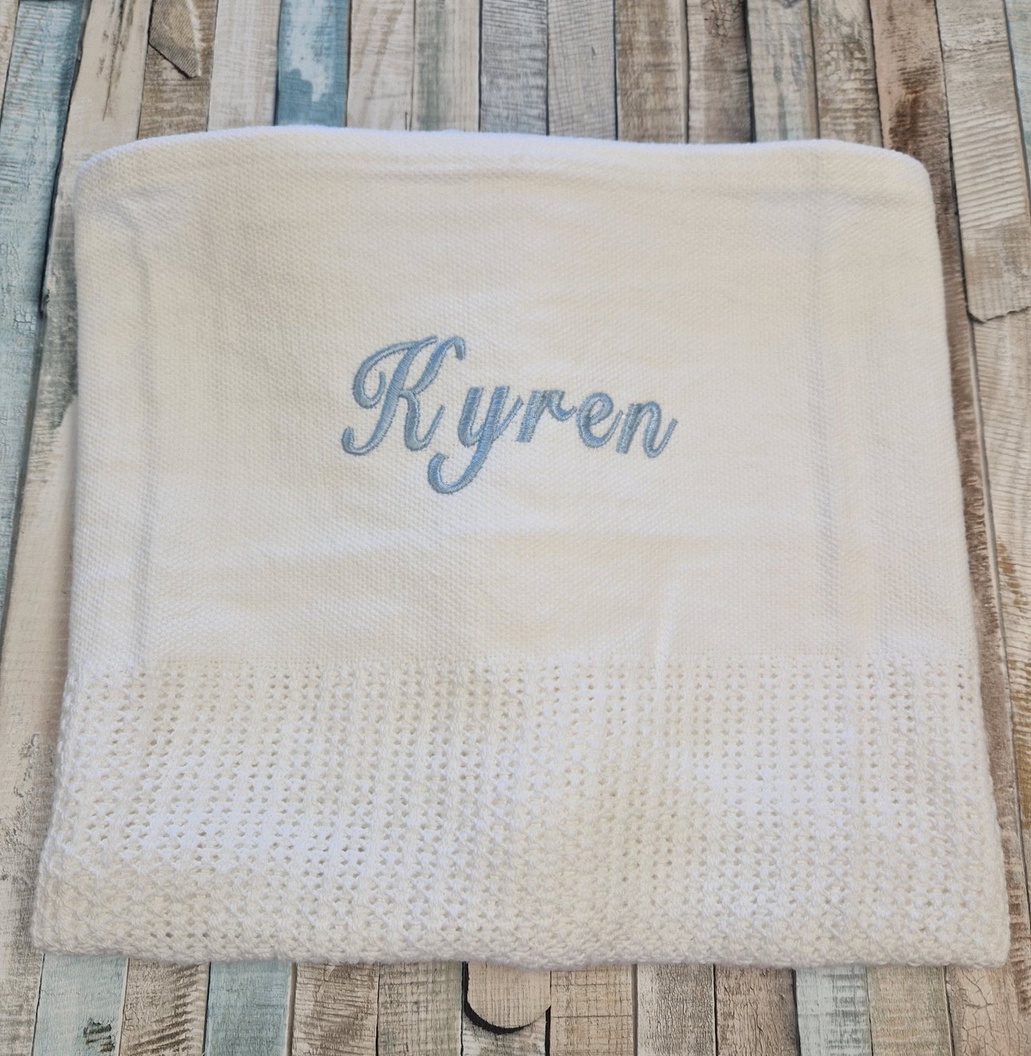 Personalised Large Cellular Blanket - Nana B Baby & Childrenswear Boutique
