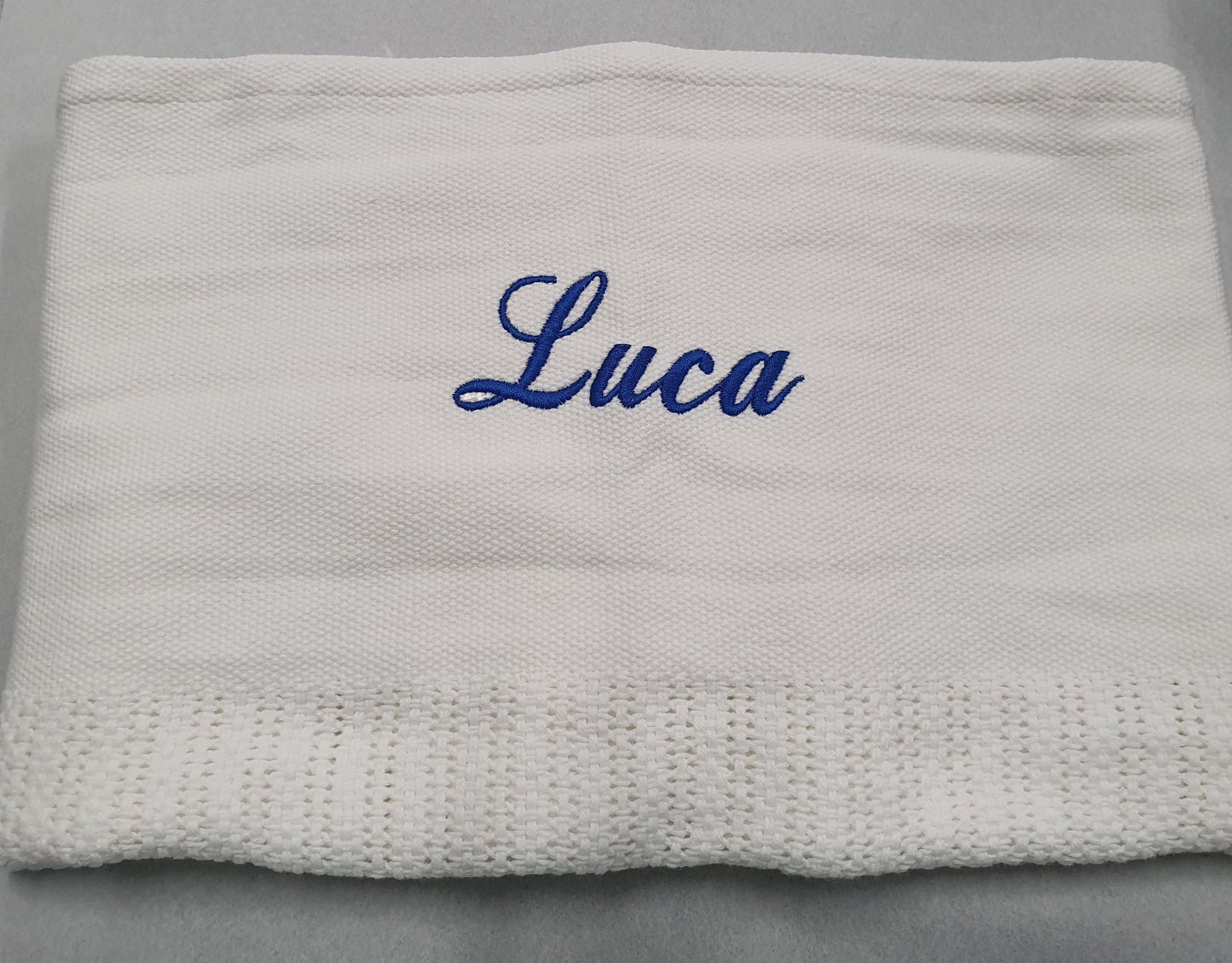Personalised Large Cellular Blanket - Nana B Baby & Childrenswear Boutique