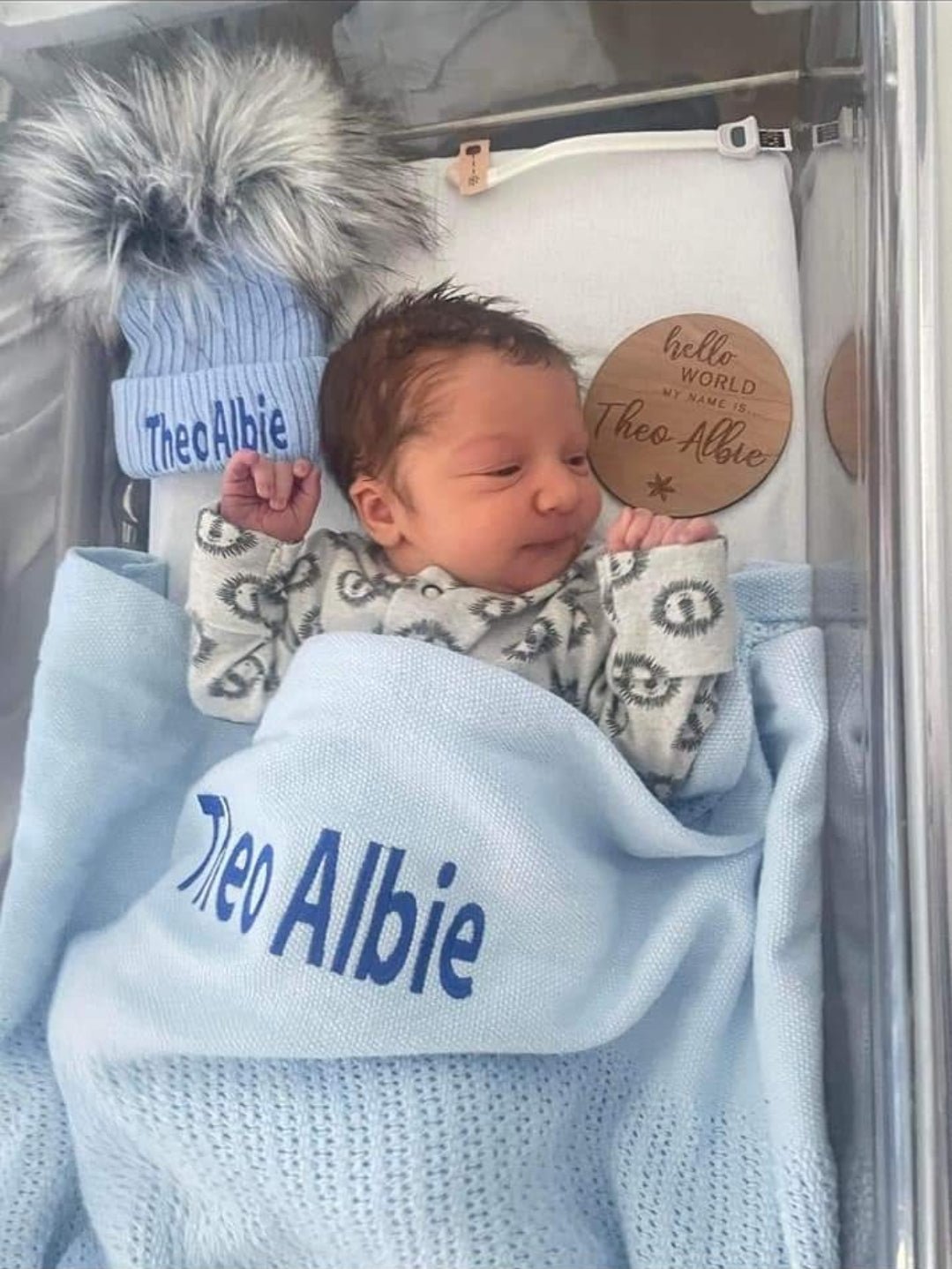 Personalised Large Cellular Blanket - Nana B Baby & Childrenswear Boutique