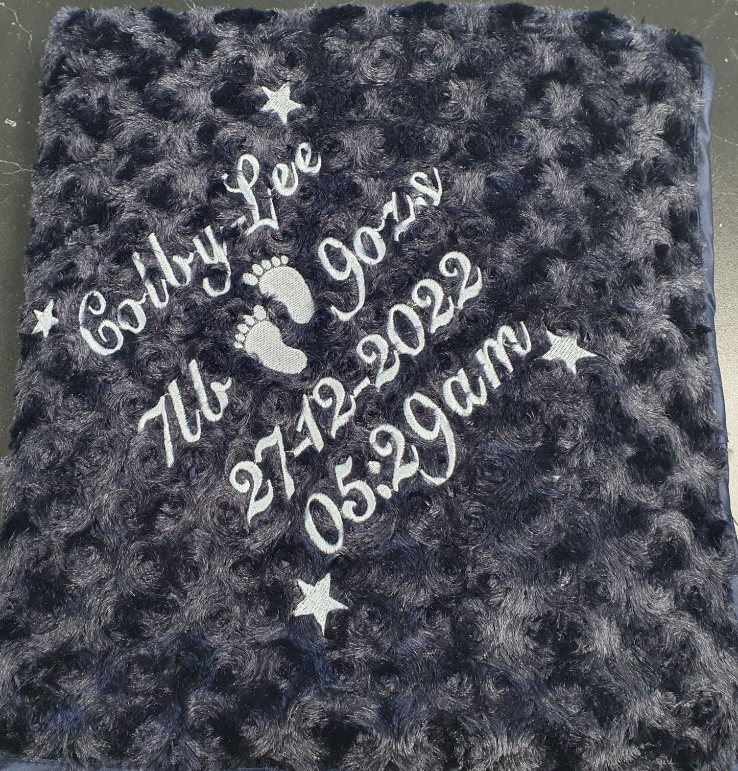 Personalised Name, Time, Date Of Birth & Weight "Soft Rose" Wrap - Nana B Baby & Childrenswear Boutique