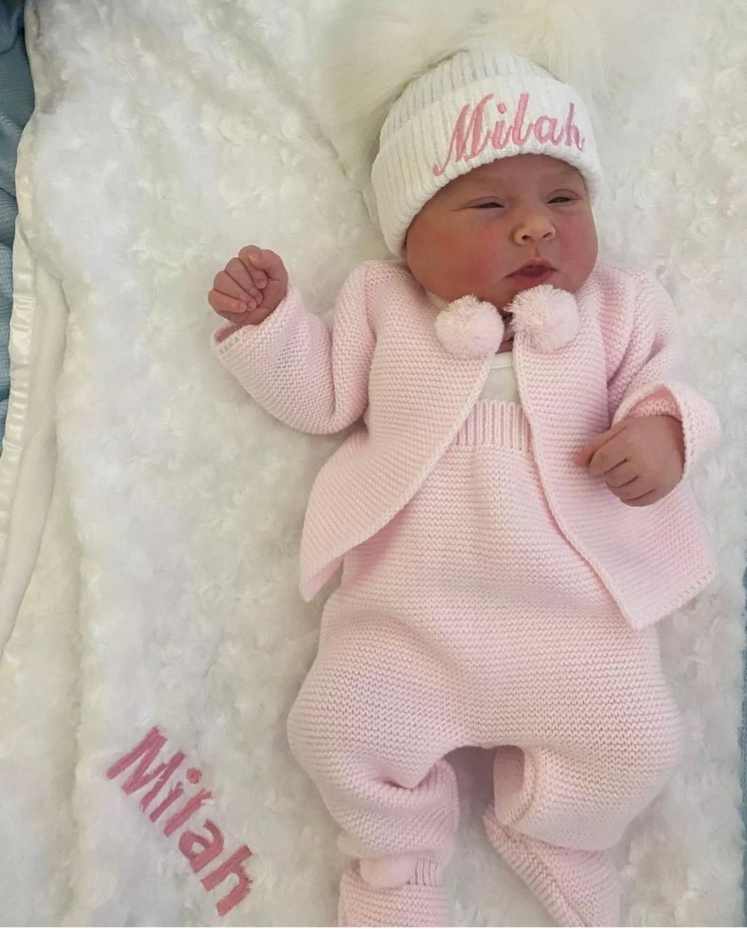 Personalised Soft Rose Baby Wrap /Blanket - Nana B Baby & Childrenswear Boutique