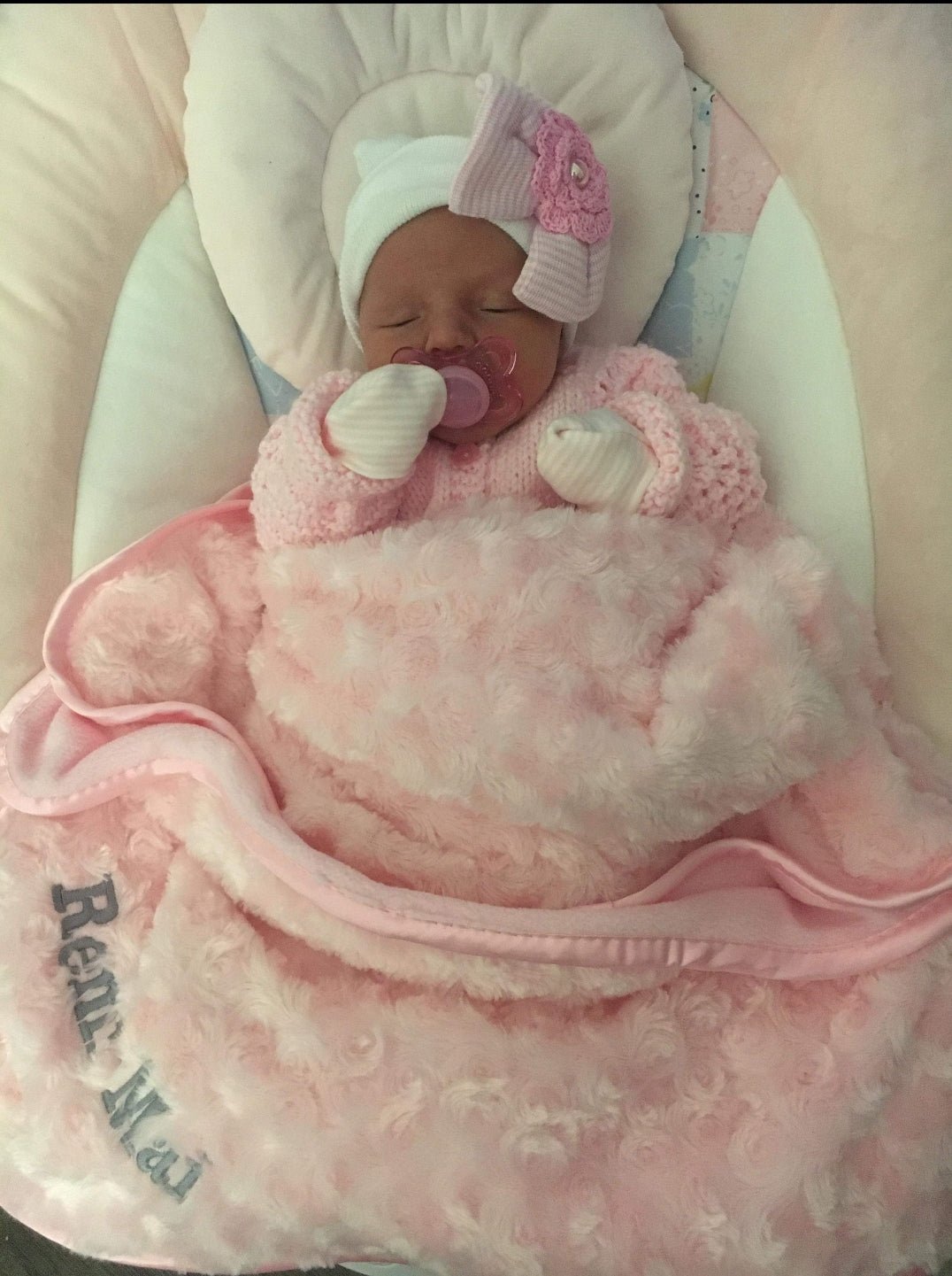 Personalised Soft Rose Baby Wrap /Blanket - Nana B Baby & Childrenswear Boutique