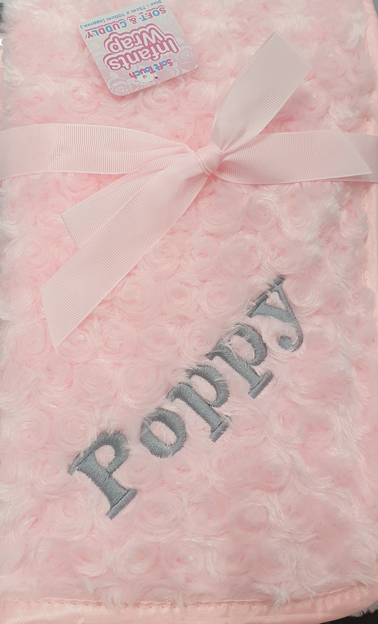Personalised Soft Rose Baby Wrap /Blanket - Nana B Baby & Childrenswear Boutique