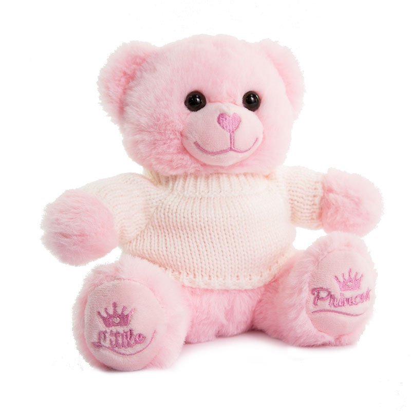 Pink Soft Teddy With Personalised Jumper - Nana B Baby & Childrenswear Boutique
