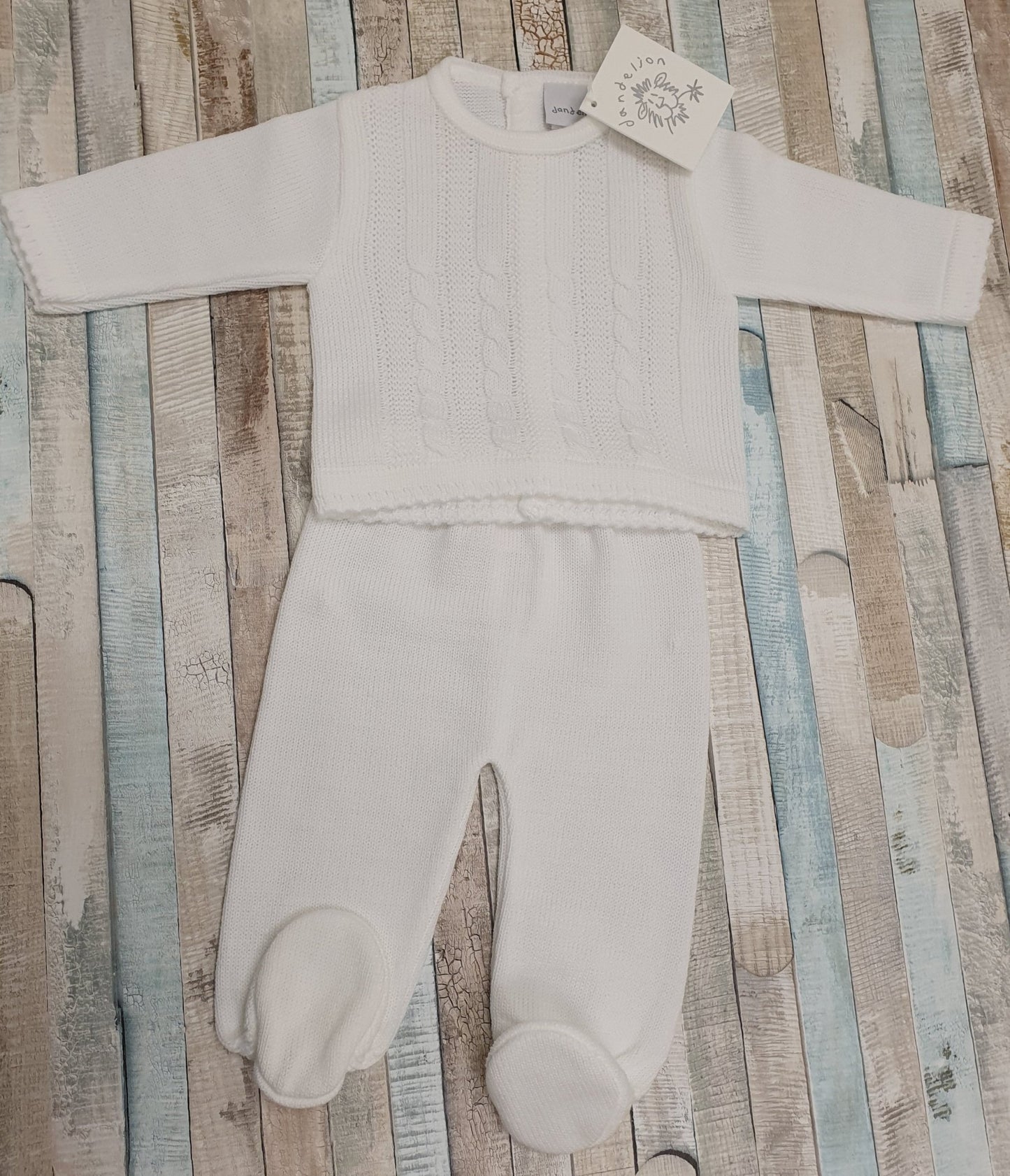 Unisex Baby Cable Knitted Two Piece outfit - Nana B Baby & Childrenswear Boutique
