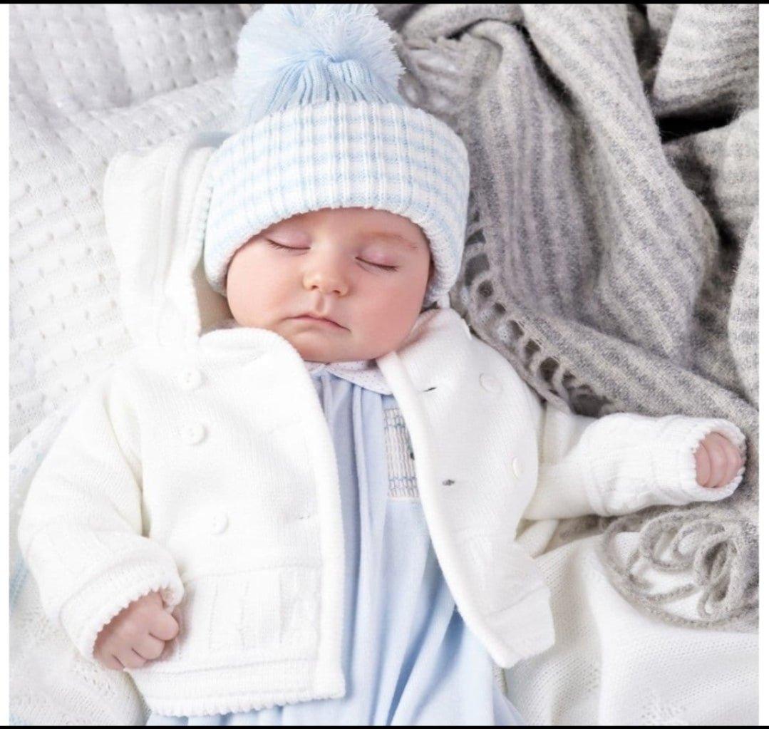 Unisex Baby White Hooded Pram Coat - Nana B Baby & Childrenswear Boutique